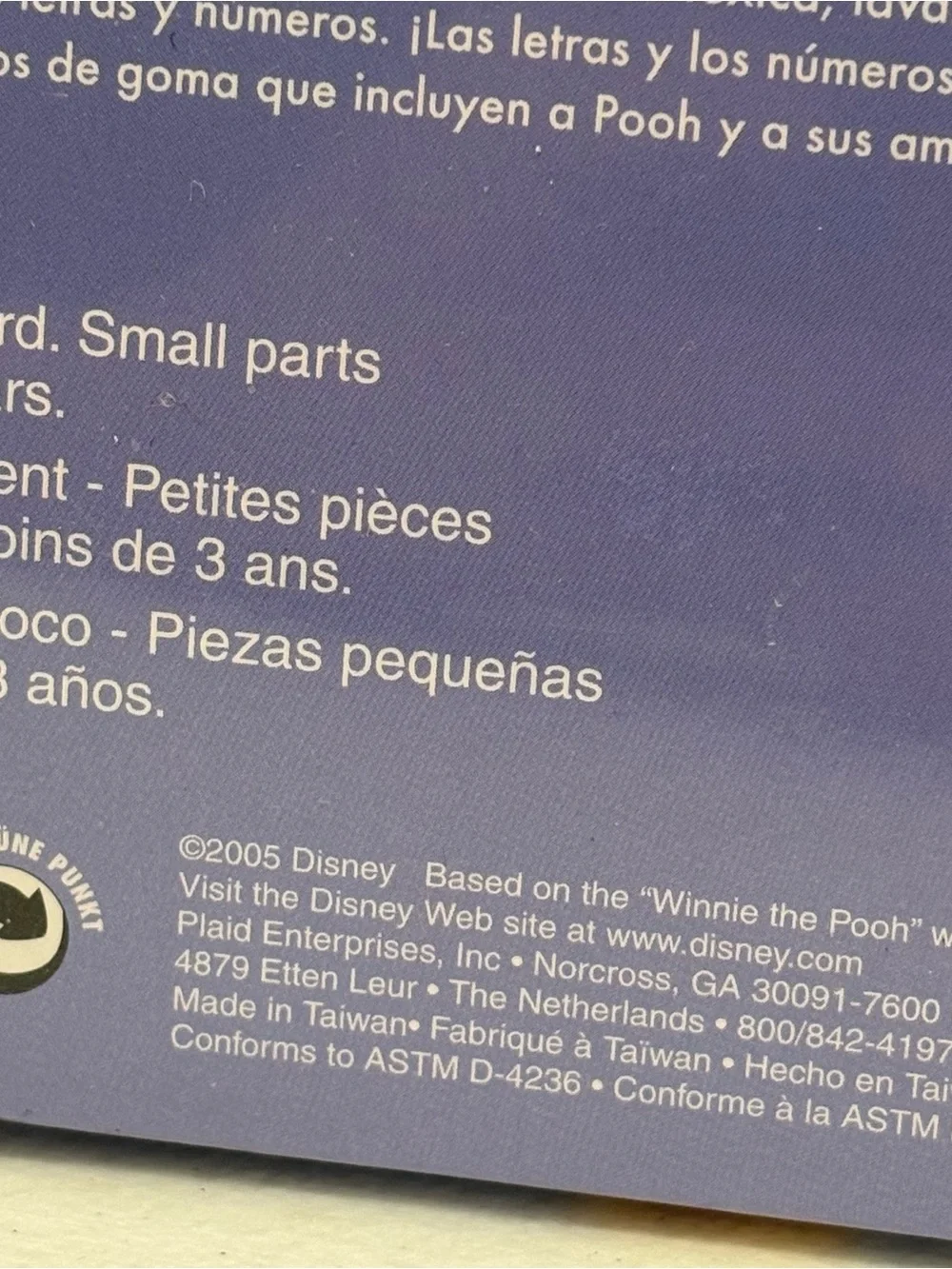 Disney Poohs Abc’s Foam Mounted Letter Stamp Set New In Box